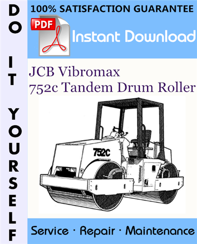 Thumbnail JCB Vibromax 752c Tandem Drum Roller Service Repair Workshop Manual ☆