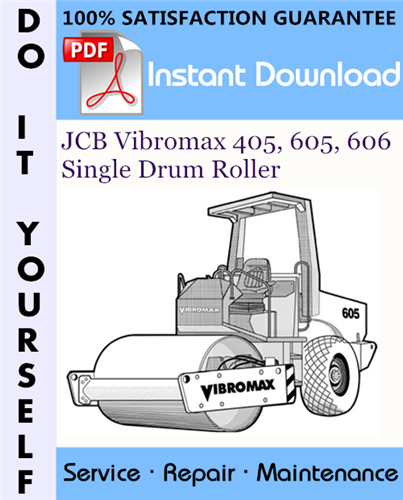 Thumbnail JCB Vibromax 405, 605, 606 Single Drum Roller Service Repair Workshop Manual ☆