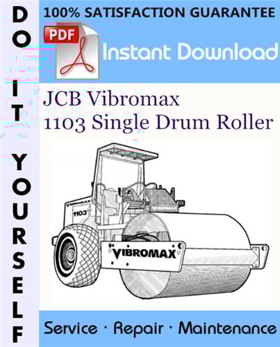 Thumbnail JCB Vibromax 1103 Single Drum Roller Service Repair Workshop Manual ☆
