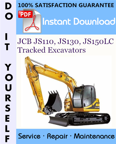 Thumbnail JCB JS110, JS130, JS150LC Tracked Excavators Service Repair Workshop Manual ☆