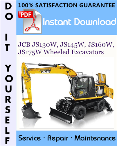 Thumbnail JCB JS130W, JS145W, JS160W, JS175W Wheeled Excavators Service Repair Workshop Manual ☆