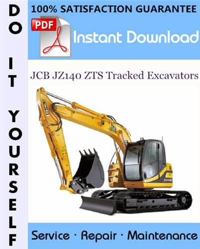 Thumbnail JCB JZ140 ZTS Tracked Excavators Service Repair Workshop Manual ☆