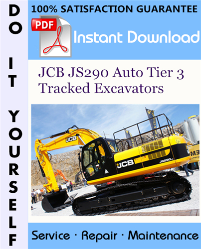 Thumbnail JCB JS290 Auto Tier 3 Tracked Excavators Service Repair Workshop Manual ☆