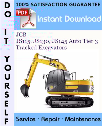 Thumbnail JCB JS115, JS130, JS145 Auto Tier 3 Tracked Excavators Service Repair Workshop Manual ☆