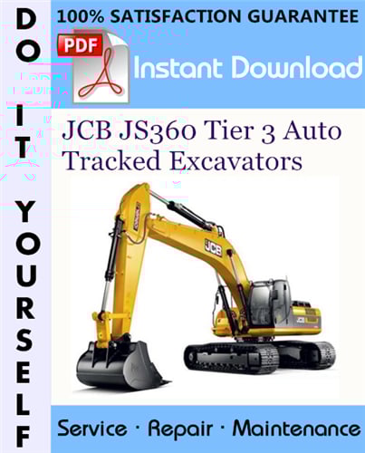 Thumbnail JCB JS360 Tier 3 Auto Tracked Excavators Service Repair Workshop Manual ☆