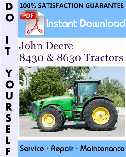 Thumbnail John Deere 8430 & 8630 Tractors Technical Manual ☆