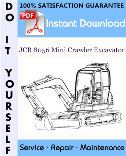 Thumbnail JCB 8056 Mini Crawler Excavator Service Repair Workshop Manual ☆