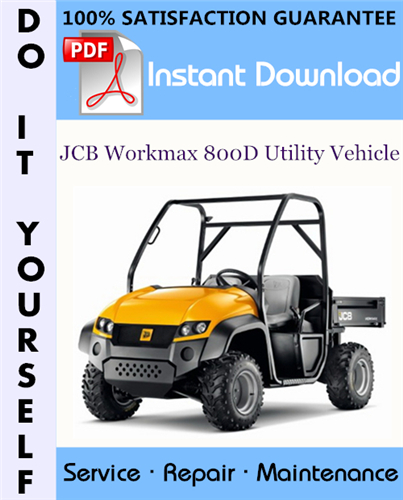 Thumbnail JCB Workmax 800D Utility Vehicle Service Repair Workshop Manual ☆