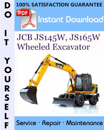 Thumbnail JCB JS145W, JS165W Wheeled Excavator Service Repair Workshop Manual ☆