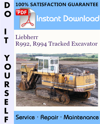 Thumbnail Liebherr R992, R994 Tracked Excavator Service Repair Workshop Manual ☆