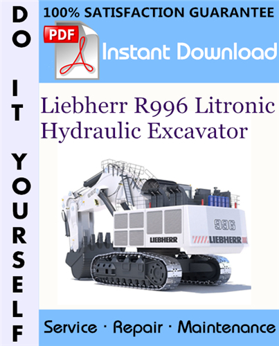 Thumbnail Liebherr R996 Litronic Hydraulic Excavator Service Repair Workshop Manual ☆