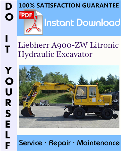 Thumbnail Liebherr A900-ZW Litronic Hydraulic Excavator Service Repair Workshop Manual ☆