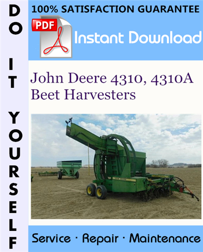 Thumbnail John Deere 4310, 4310A Beet Harvesters Service Repair Workshop Manual ☆ Thumbnail John Deere 4310, 4310A Beet Harvesters Service Repair Workshop Manual ☆