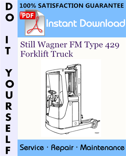 Thumbnail Still Wagner FM Type 429 Forklift Truck Service Repair Workshop Manual ☆