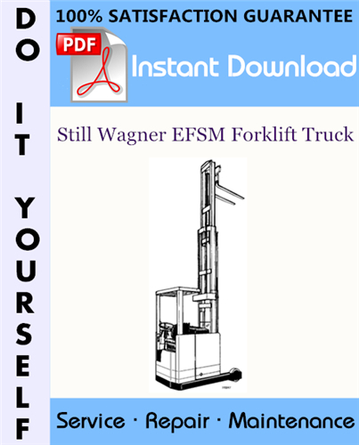 Thumbnail Still Wagner EFSM Forklift Truck Service Repair Workshop Manual ☆