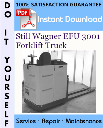 Thumbnail Still Wagner EFU 3001 Forklift Truck Service Repair Workshop Manual ☆