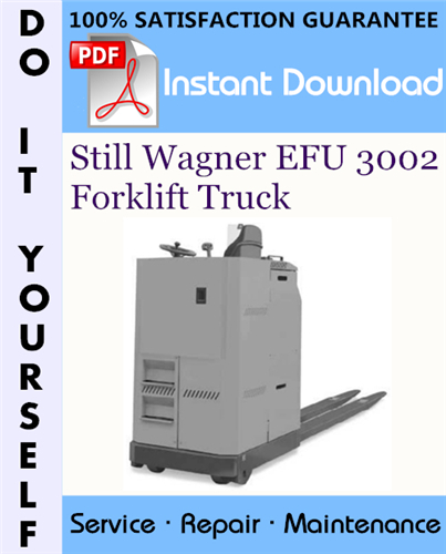 Thumbnail Still Wagner EFU 3002 Forklift Truck Service Repair Workshop Manual ☆