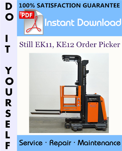 Thumbnail Still EK11, KE12 Order Picker Service Repair Workshop Manual ☆