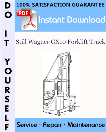 Thumbnail Still Wagner GX10 Forklift Truck Service Repair Workshop Manual ☆