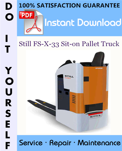 Thumbnail Still FS-X-33 Sit-on Pallet Truck Service Repair Workshop Manual ☆