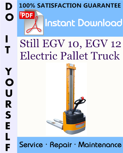 Thumbnail Still EGV 10, EGV 12 Electric Pallet Truck Service Repair Workshop Manual ☆