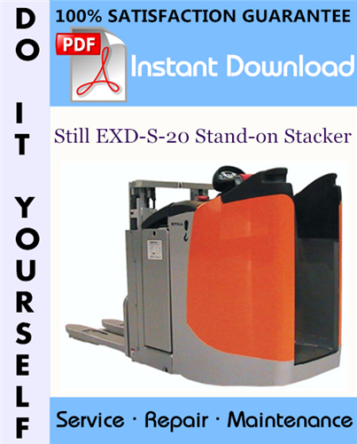 Thumbnail Still EXD-S-20 Stand-on Stacker Service Repair Workshop Manual ☆