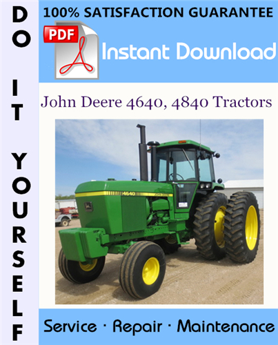 Thumbnail John Deere 4640, 4840 Tractors Technical Manual ☆