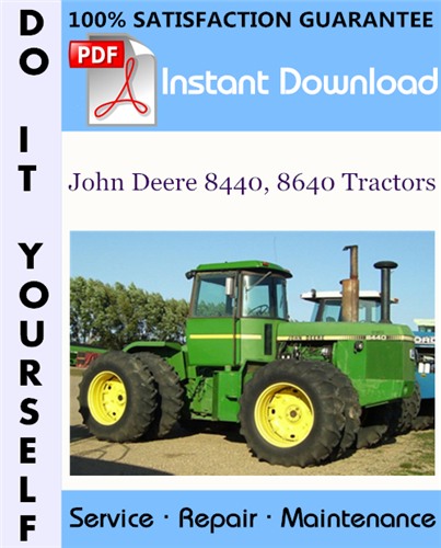 Thumbnail John Deere 8440, 8640 Tractors Repair Technical Manual ☆