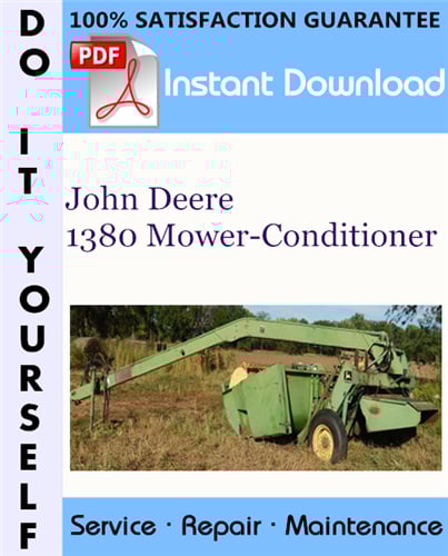 Thumbnail John Deere 1380 Mower-Conditioner Service Repair Workshop Manual ☆