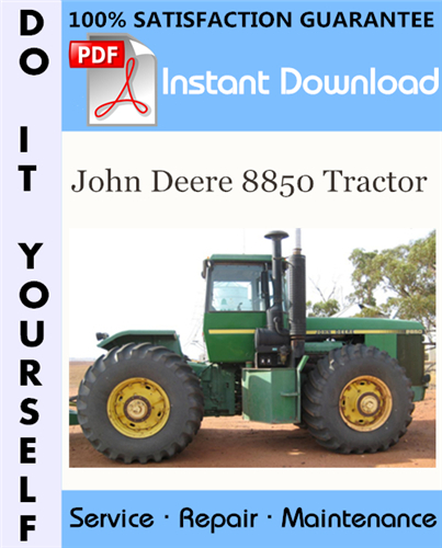Thumbnail John Deere 8850 Tractor Technical Manual ☆ Thumbnail John Deere 8850 Tractor Technical Manual ☆