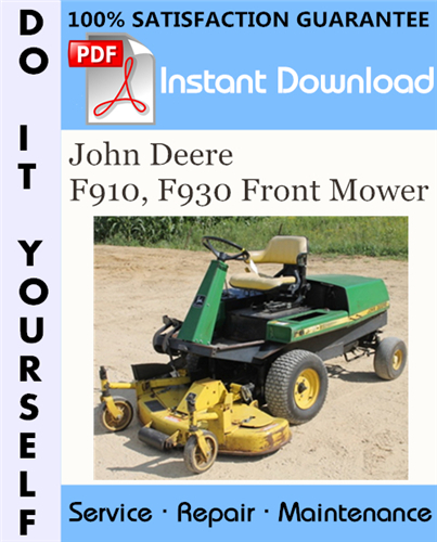 Thumbnail John Deere F910, F930 Front Mower Technical Manual ☆