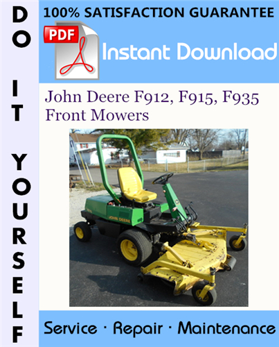 Thumbnail John Deere F912, F915, F935 Front Mowers Technical Manual ☆ Thumbnail John Deere F912, F915, F935 Front Mowers Technical Manual ☆