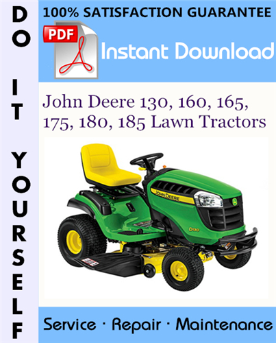 Thumbnail John Deere 130, 160, 165, 175, 180, 185 Lawn Tractors Technical Manual ☆