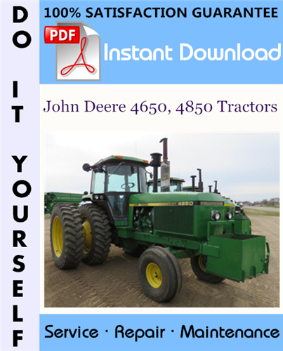 Thumbnail John Deere 4650, 4850 Tractors Repair Technical Manual ☆ Thumbnail John Deere 4650, 4850 Tractors Repair Technical Manual ☆