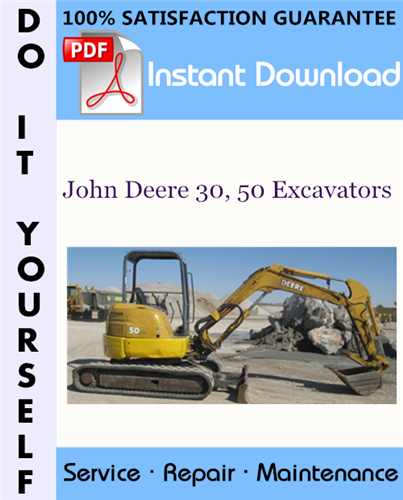 Thumbnail John Deere 30, 50 Excavators Technical Manual ☆ Thumbnail John Deere 30, 50 Excavators Technical Manual ☆