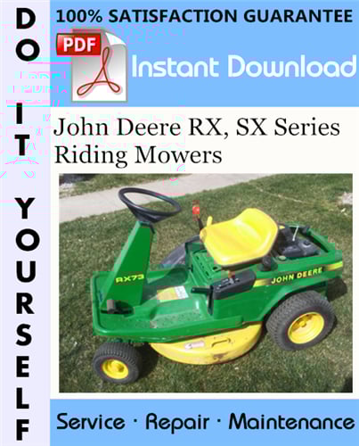 Thumbnail John Deere RX, SX Series Riding Mowers Technical Manual ☆ Thumbnail John Deere RX, SX Series Riding Mowers Technical Manual ☆