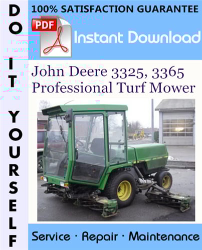 Thumbnail John Deere 3325, 3365 Professional Turf Mower Technical Manual ☆