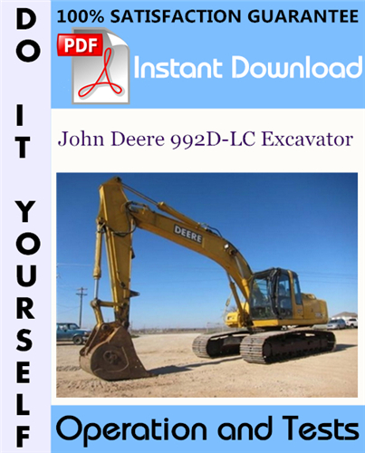 Thumbnail John Deere 992D-LC Excavator Operation and Tests Technical Manual ☆ Thumbnail John Deere 992D-LC Excavator Operation and Tests Technical Manual ☆