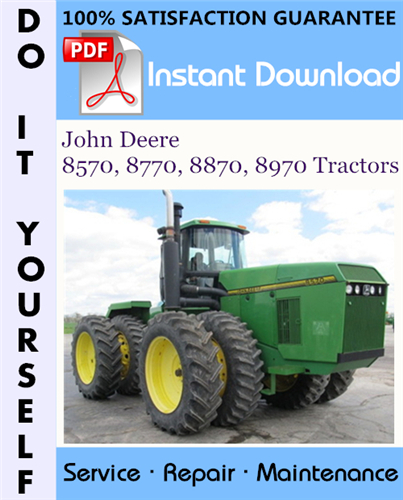 Thumbnail John Deere 8570, 8770, 8870, 8970 Tractors Repair Technical Manual ☆ Thumbnail John Deere 8570, 8770, 8870, 8970 Tractors Repair Technical Manual ☆