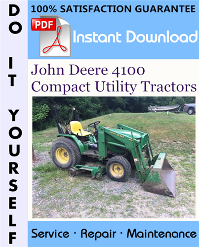 Thumbnail John Deere 4100 Compact Utility Tractors Technical Manual ☆