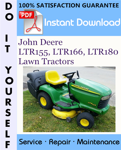 Thumbnail John Deere LTR155, LTR166, LTR180 Lawn Tractors Technical Manual ☆