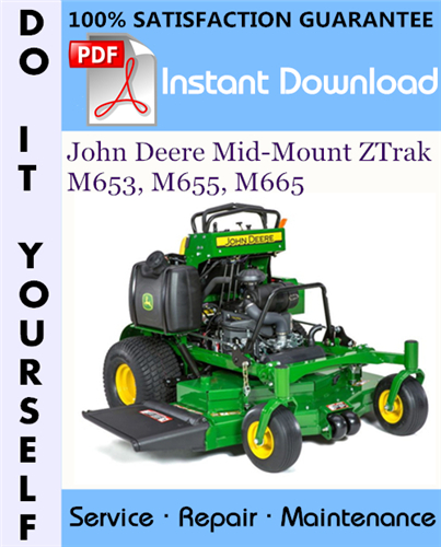 Thumbnail John Deere Mid-Mount ZTrak M653, M655, M665 Technical Manual ☆