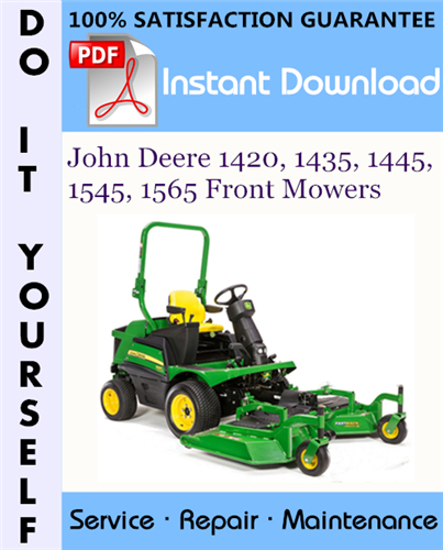 Thumbnail John Deere 1420, 1435, 1445, 1545, 1565 Front Mowers Technical Manual ☆