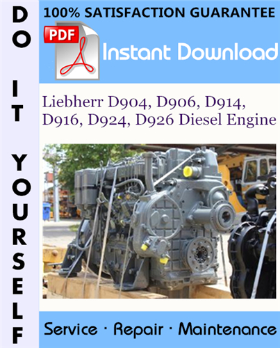 Thumbnail Liebherr D904, D906, D914, D916, D924, D926 Diesel Engine Technical Manual ☆