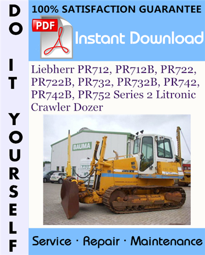 Thumbnail Liebherr PR712, PR712B, PR722, PR722B, PR732, PR732B, PR742, PR742B, PR752 Series 2 Litronic Crawler Dozer Technical Manual ☆