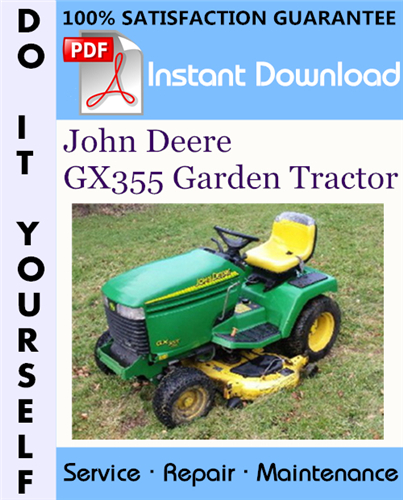 Thumbnail John Deere GX355 Garden Tractor Technical Manual ☆