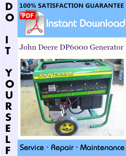 Thumbnail John Deere DP6000 Generator Technical Manual ☆