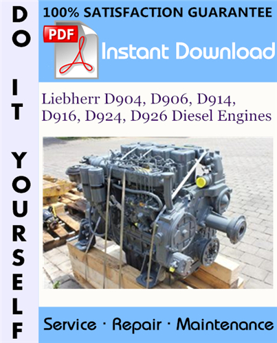 Thumbnail Liebherr D904, D906, D914, D916, D924, D926 Diesel Engines Service Repair Workshop Manual ☆ Thumbnail Liebherr D904, D906, D914, D916, D924, D926 Diesel Engines Service Repair Workshop Manual ☆