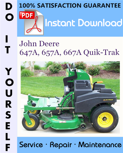 Thumbnail John Deere 647A, 657A, 667A Quik-Trak Technical Manual ☆