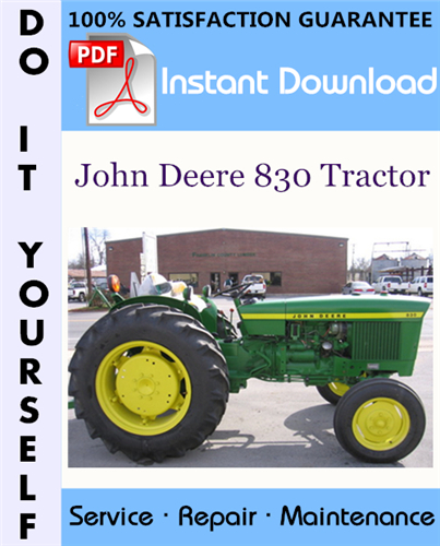 Thumbnail John Deere 830 Tractor Technical Manual ☆